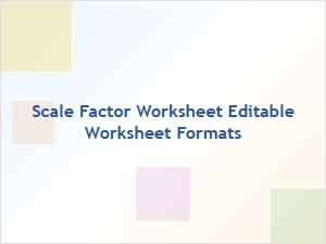 Editable Scale Factor Worksheet Formats